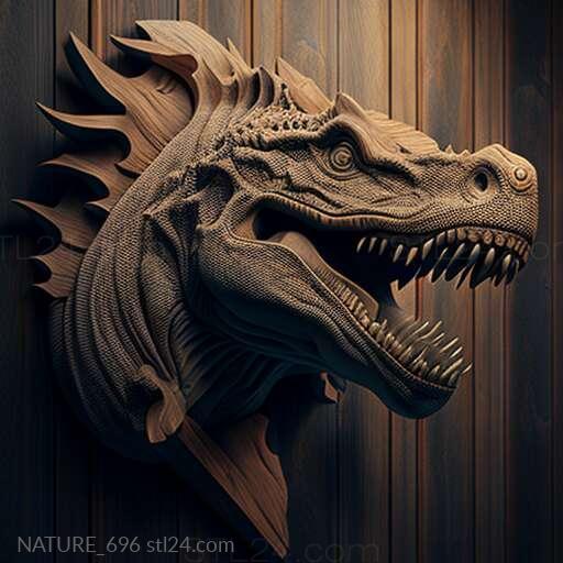 Nature and animals (st Carnotaurus 4, NATURE_696) 3D models for cnc